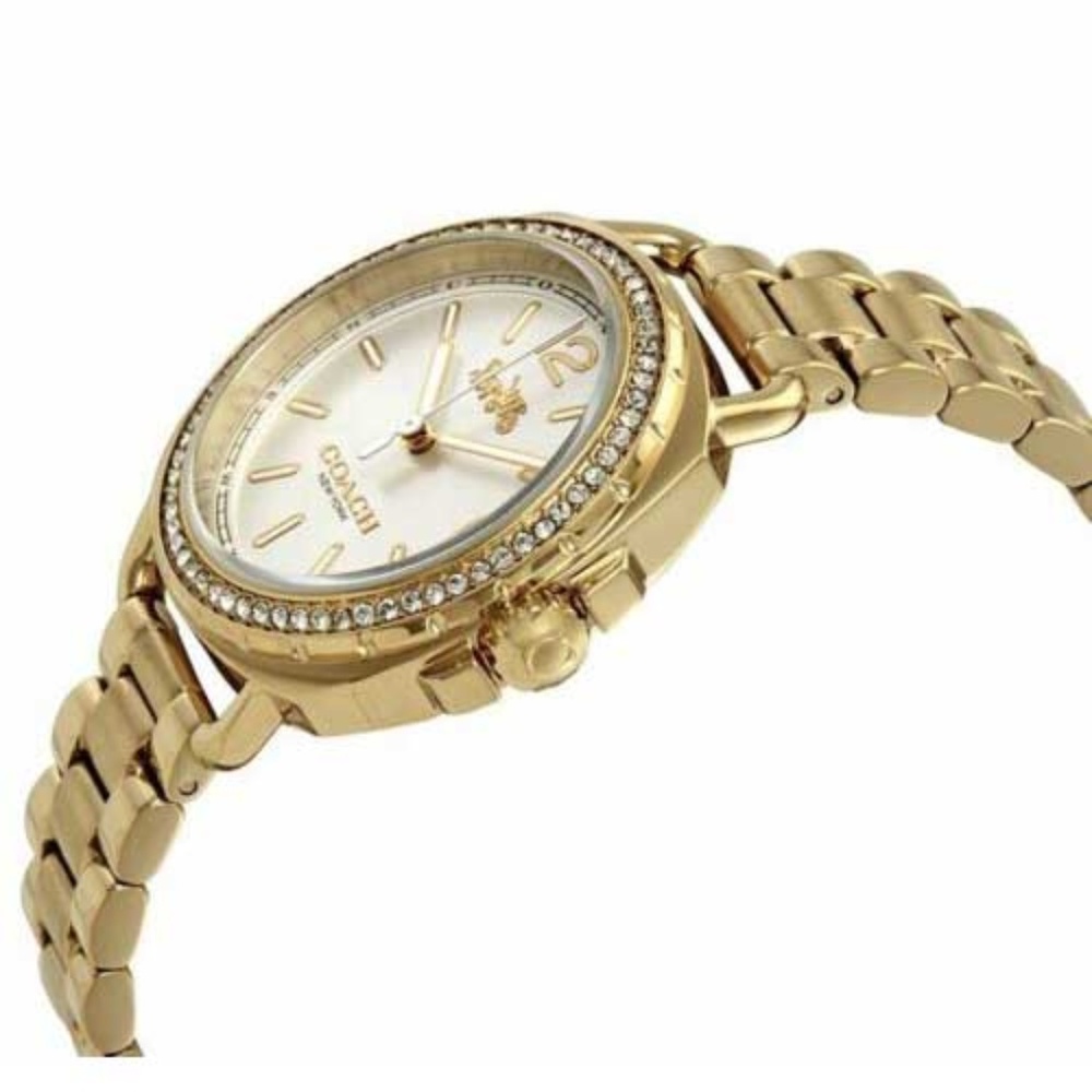Coach Women's Gold-Tone Watch with Crystal Accents - Picture 2 of 5